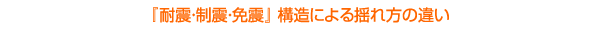 「耐震・制震・免震」構造による揺れ方の違い